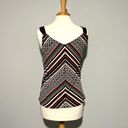 White House | Black Market  Black Coral Yellow Striped Top Photo 2