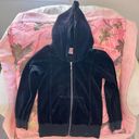 Juicy Couture y2k vintage black velour zip up track jacket Photo 0