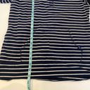 L.L. Bean Navy Blue & White Striped Partial Zip Sweatshirt EUC Sz Sm Cotton Photo 8