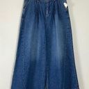 Free People  Equinox Denim Trousers Lake Life Blue 29 Wide Leg Jeans Slouchy Photo 0