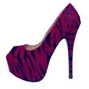 Liliana  Tiger Print peep toe platform stiletto heels, size 8 D17 Photo 0