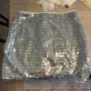 12th Tribe Sequin Silver Mini Skirt Photo 2