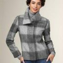 Talbots  Gray Buffalo Plaid Wool Blend Jacket Photo 0