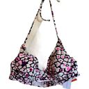 Raisin's  Juniors Darwin Printed Splash Bikini Halter Swim Top Small New with Tag Photo 4