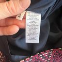 The Loft  Burgundy Diamond Tweed Button Wrap Skirt Photo 10