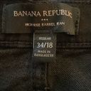 Banana Republic  Women's High Rise Barrel Black Jeans Photo 6