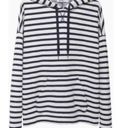 Alexander Wang T by  Navy Stripe French Terry Hoodie Photo 1