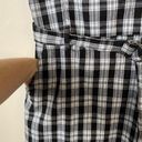 Hollister Size S Plaid Belted Waist Mini Dress Black White Academia Y2K Preppy Photo 6