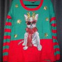 Ugly Christmas Sweater Xmas Size Large Dog Green Photo 0