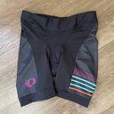 Pearl Izumi  Cycling Shorts Padded Seat Black Colorful Stripe ~ Women’s Size M Photo 2