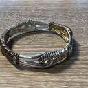 Twisted Silver and Gold Mixed Metal  Cable Bracelet Photo 0