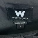 W By Worth  3D Roses Sleeveless Sheath Dress Bateau Neck Textured Lined Black 2 Photo 2