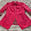 Christian LaCroix Vintage  Bazar Hot Pink 100% Wool Boho Blazer, size 40 or US 8 Photo 12