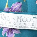 Vintage Val Mode Lingerie Womens Floral Kimono Robe and Cami Set blue Sz Medium Photo 6