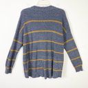 American Eagle  Grey & Tan Striped Knit Crewneck Jegging Fit Sweater Size M Photo 1