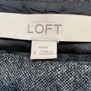 Loft  Women's Gray Wool Lined Flat Front Wide Leg Boot Cut Leg Pants Size 4 Photo 5