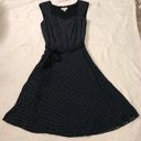 Loft  polka dot midi dress, sleeveless, with belt, women size 4 Photo 0