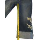 NYDJ NWT  Marilyn Straight Ankle Cuffed Jeans /Gold Appliqué Blue Size 18W Photo 2