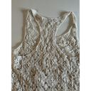 LC Lauren Conrad Women's Cream Colored Crochet Knit Tank Top Size Small Lauren Conrad Photo 3