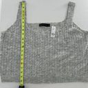 New York & Co. Cable Knit Tank Top Boxy Oversized Cropped Grey Size XL​ Photo 2