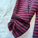 Soho Apparel  Ltd. Women's Medium Maroon and Black Striped Blazer Photo 4