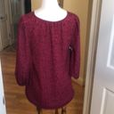 Isabel Maternity 𝅺 Burgundy Blouse Size Medium NWT Photo 4