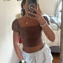 PacSun Brown Crop Top Photo 0