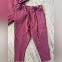 Free People  Beach Maroon Cotton Sweats Set Photo 2