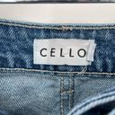 Cello  Hi Rise Distressed Raw Hem Straight Leg Jeans Blue Denim Size 5 destroyed Photo 5