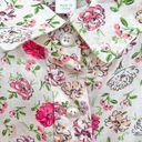 LC Lauren Conrad  MEDIUM Pink Floral Button Up Shirt Long Sleeve 100% Cotton Photo 5