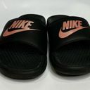 Nike  Benassi Slides black & rose gold slides size 8 Photo 1