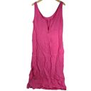 J.Crew  Scoopneck cupro-blend slip dress Neon Flamingo M NWT Photo 3