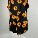 LuLaRoe Black Yellow Sunflower Print Tank Top Size 3XL Photo 8