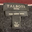 Talbots  merino wool button front cardigan sweater LP Photo 2