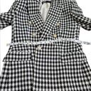 ZARA  New Ecru/Black Long Sleeve Lapel Collar Plaid Double Breasted Blazer Size Photo 9