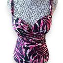 St. John’s Bay  Tropical Swimsuit Swimwear One Piece Purple Floral Size 10 Photo 0