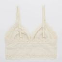 Aerie NWT  Ribbed Eyelash lace Trim Longline Bralette - Size: XL Photo 10