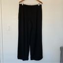 Lafayette 148 New York Virgin Wool Black Wide Leg Cuffed Trousers Size 12 Photo 5