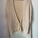 Pink Lily  Oversized Beige Chunky Knit Cardigan Size L Photo 0