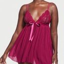 Victoria's Secret Victoria’s Secret pleated embellished bling rhinestone baby doll slip lingerie Photo 0