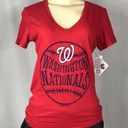 Genuine Merchandise Washington Nationals V-Neck TShirt NWT Photo 0