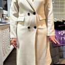 SheIn Cream Color Double Breathes Long Wool Jacket Photo 0