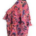 ZARA  Ruffle Floral Print Bodysuit  Small Photo 8