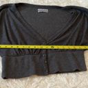 Urban Outfitters Gray Cropped Cardigan with front buttons SZ M Photo 5