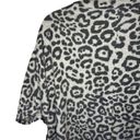 Harper Haptics by Holly  V-Neck Leopard Print Short Sleeve Gray Soft Tee Shirt Photo 10