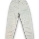 Weekday  Paperbag Jeans High Rise Waist Tapered Leg Ankle Length Cream Size 4 US Photo 0