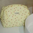 White Fox Boutique Yellow Strawberry Cosmetic Bag Photo 0