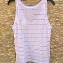 Vince  White Scoop Neck Tank Top w/Watermelon Stripes. Size Large. NWT Photo 3