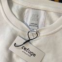 Refuge  Athletics Women's Cropped Sweatshirt Pullover Crew White Size Large NWT Photo 1