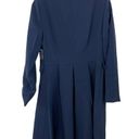 Modcloth NWT  Along for the Ride Navy Blue Crepe Coat Size MEDIUM Photo 3